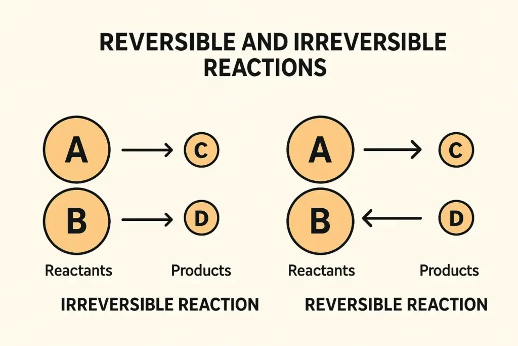 Reversible and irreversible Reactions